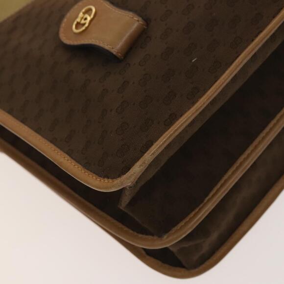 GUCCI Micro GG Canvas Hand Bag Brown Gold - Picture 13 of 16
